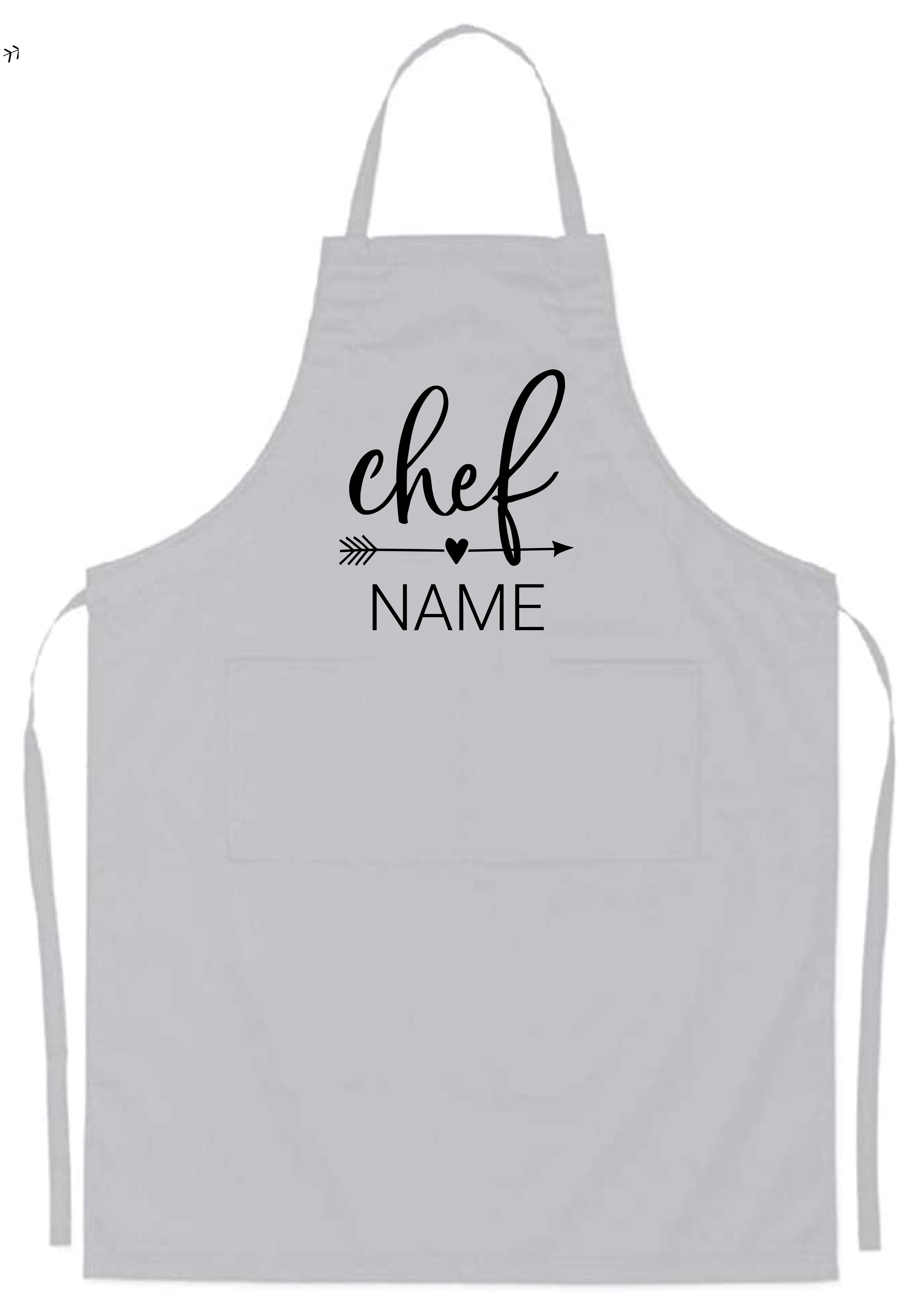 Personalised White Adjustable Chef Apron